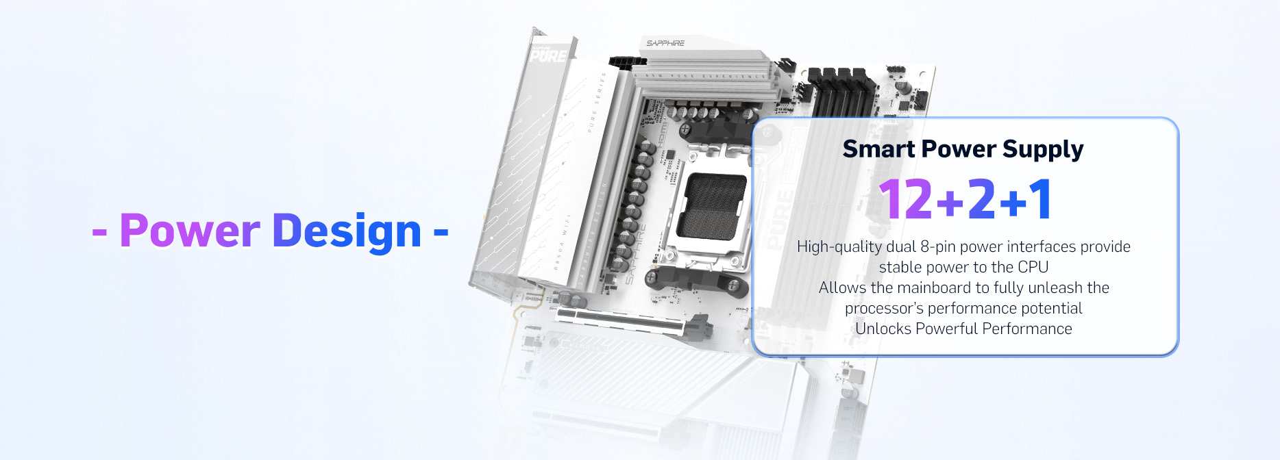 SAPPHIRE PURE B850A WIFI 7 MOTHERBOARD